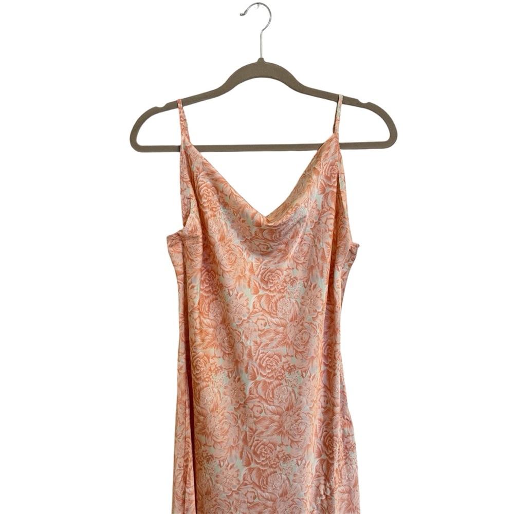 Satin rose dress , rose floral slip dress , maxi dress , long dress